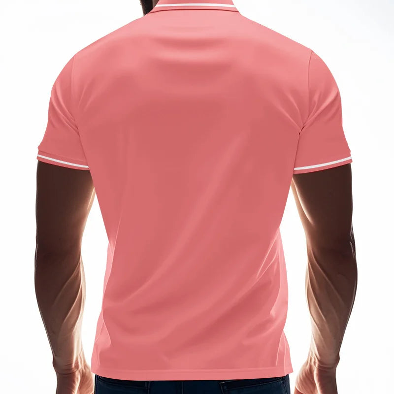 Men’s Quick-Dry Solid Color Polo Shirt