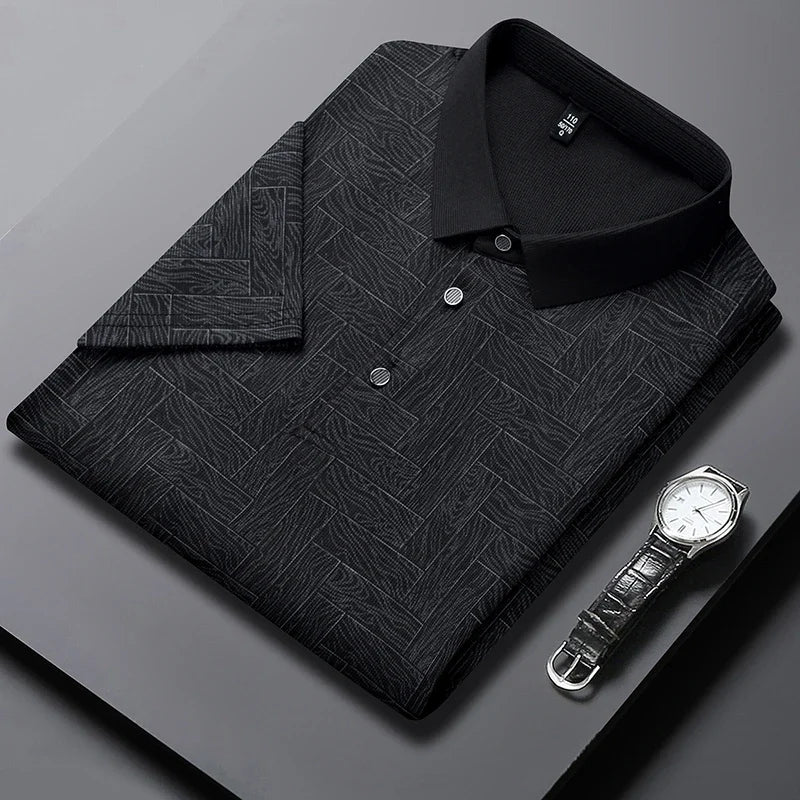 Men’s Printed Short Sleeve Polo Shirt