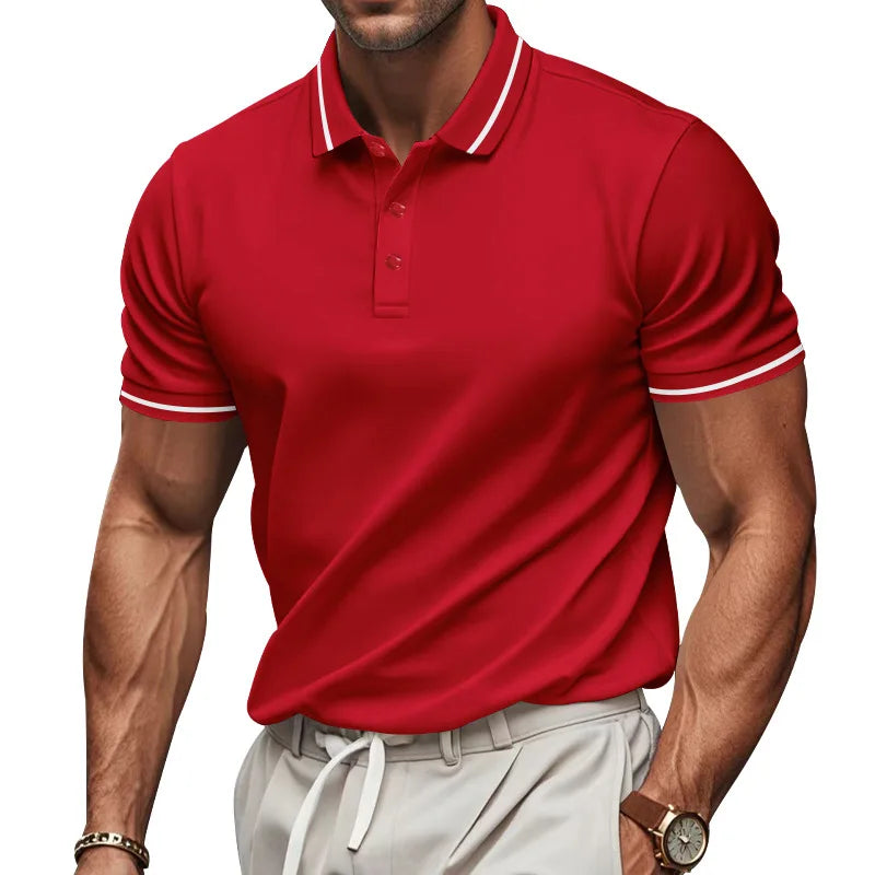 Men’s Quick-Dry Solid Color Polo Shirt