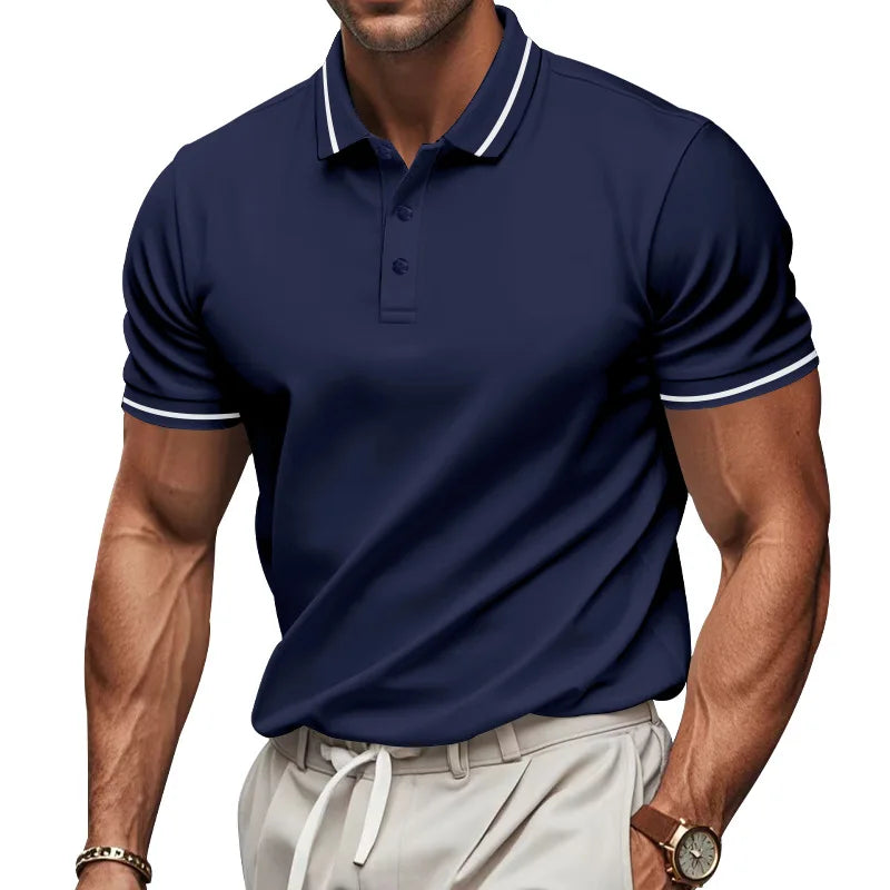 Men’s Quick-Dry Solid Color Polo Shirt