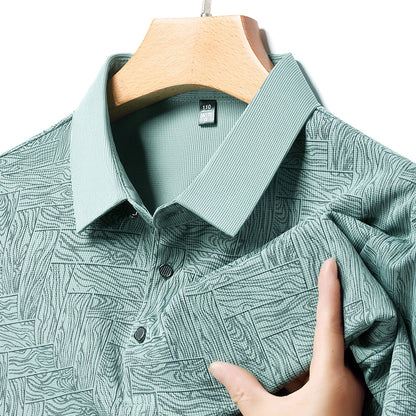 Men’s Printed Short Sleeve Polo Shirt