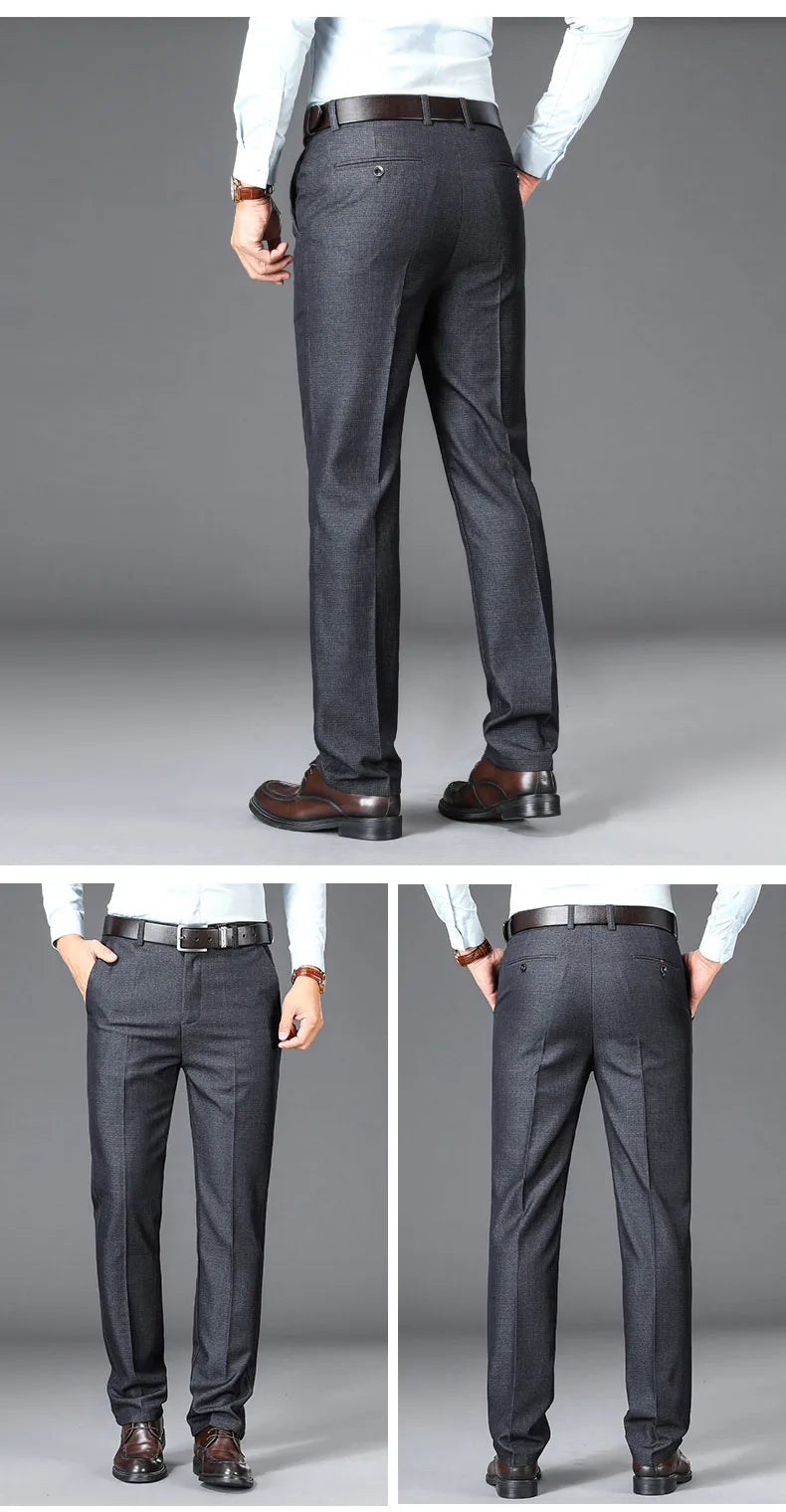 Men’s High Waist Suit Pants
