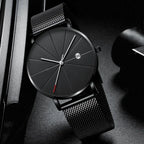 Men’s Ultra-Thin Stainless Steel Mesh Watch
