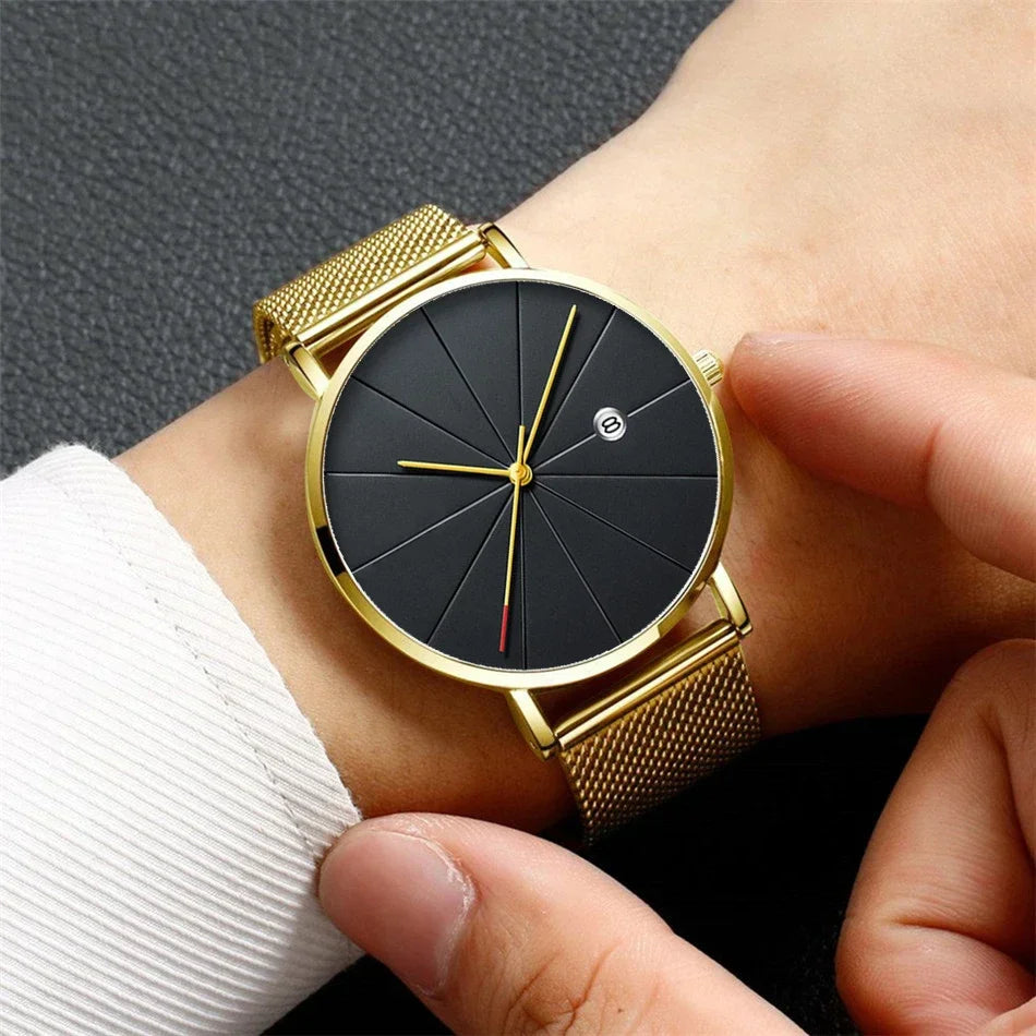 Men’s Ultra-Thin Stainless Steel Mesh Watch