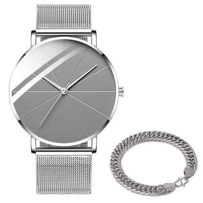 Men’s Watch with Stainless Steel Mesh Band