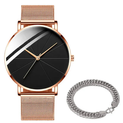 Men’s Watch with Stainless Steel Mesh Band