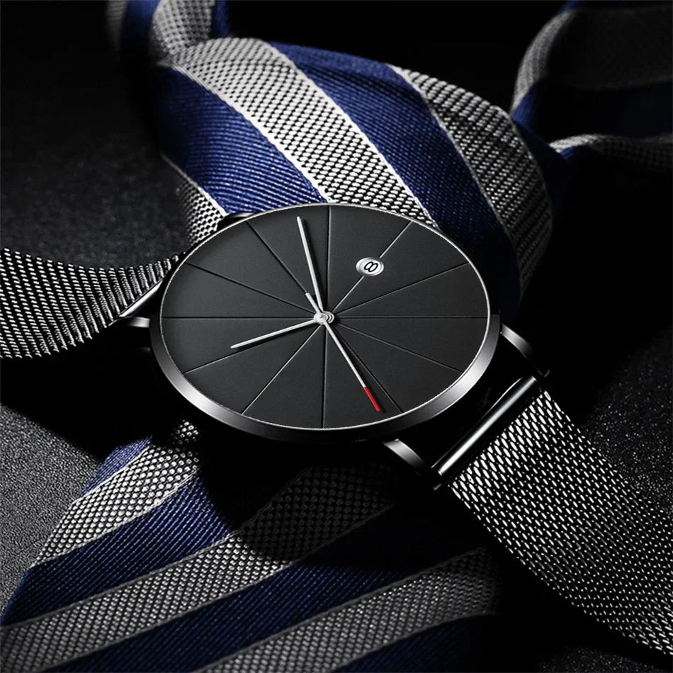 Men’s Ultra-Thin Stainless Steel Mesh Watch