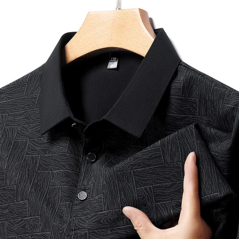 Men’s Printed Short Sleeve Polo Shirt
