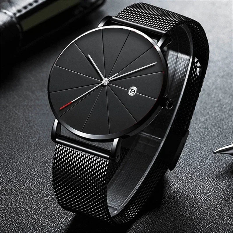 Men’s Ultra-Thin Stainless Steel Mesh Watch