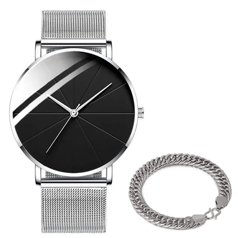 Men’s Watch with Stainless Steel Mesh Band