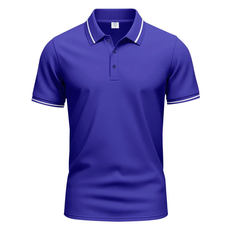 Men’s Quick-Dry Solid Color Polo Shirt