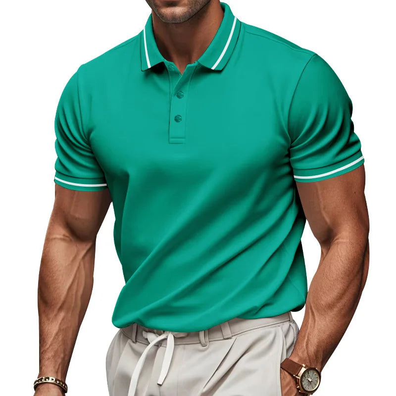 Men’s Quick-Dry Solid Color Polo Shirt