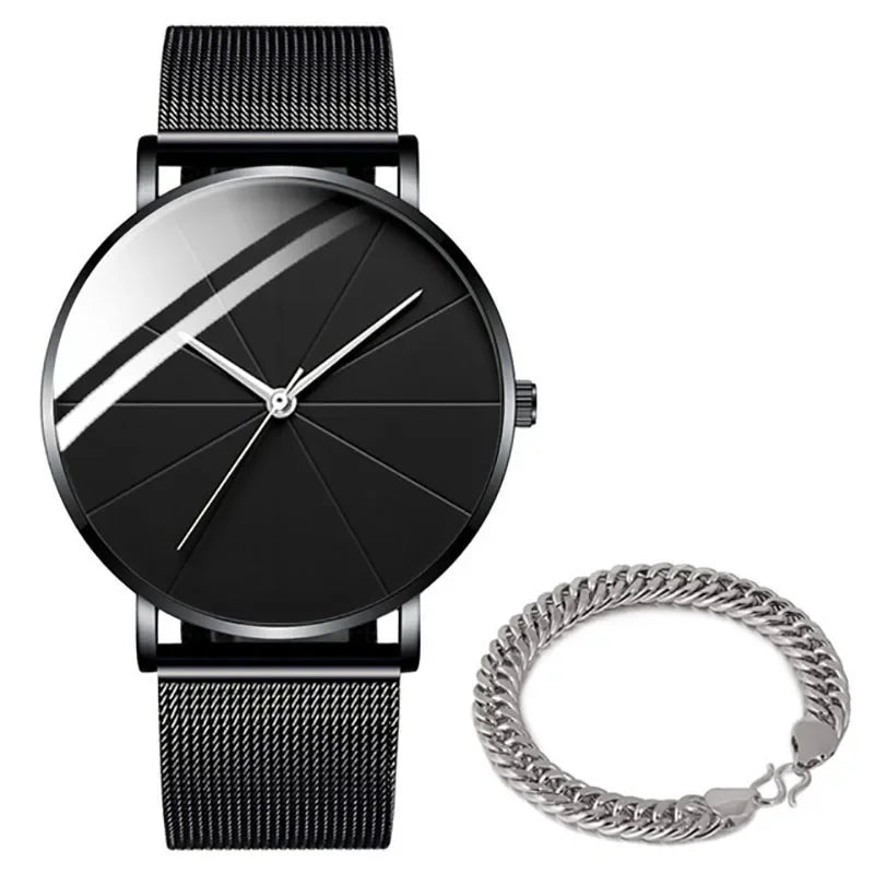 Men’s Watch with Stainless Steel Mesh Band