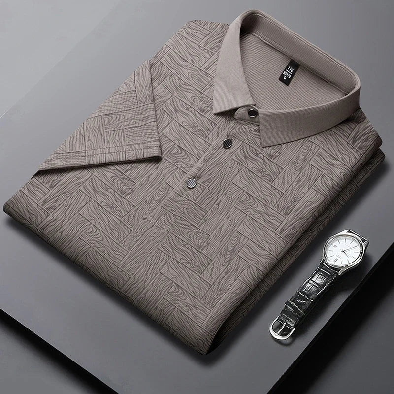 Men’s Printed Short Sleeve Polo Shirt