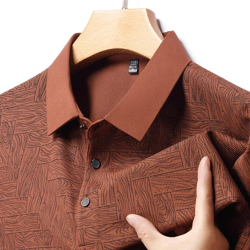 Men’s Printed Short Sleeve Polo Shirt