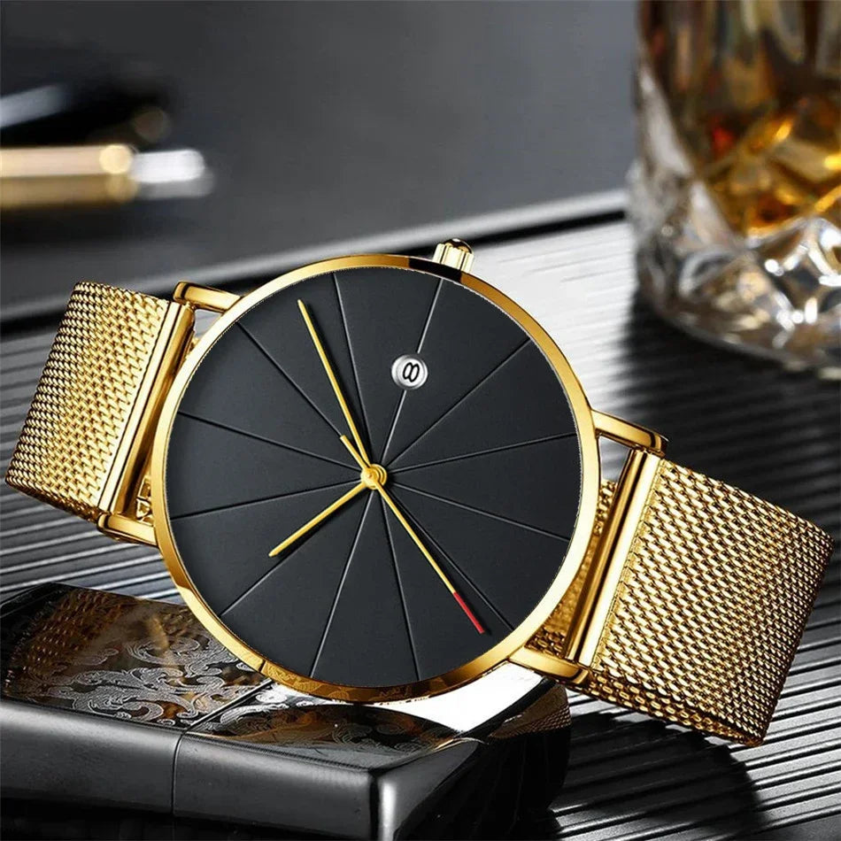 Men’s Ultra-Thin Stainless Steel Mesh Watch