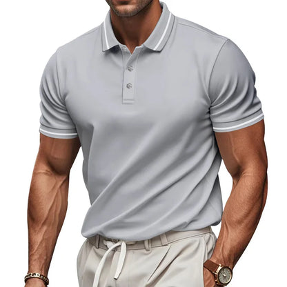 Men’s Quick-Dry Solid Color Polo Shirt