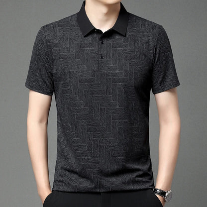 Men’s Printed Short Sleeve Polo Shirt