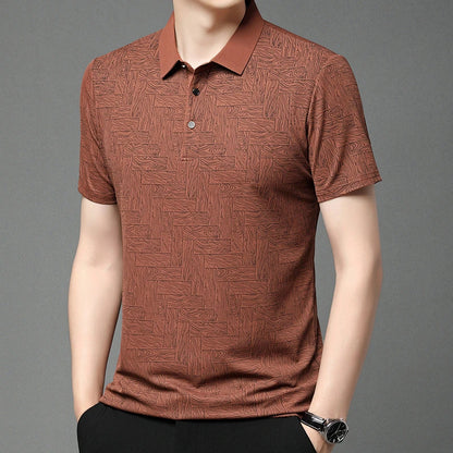 Men’s Printed Short Sleeve Polo Shirt