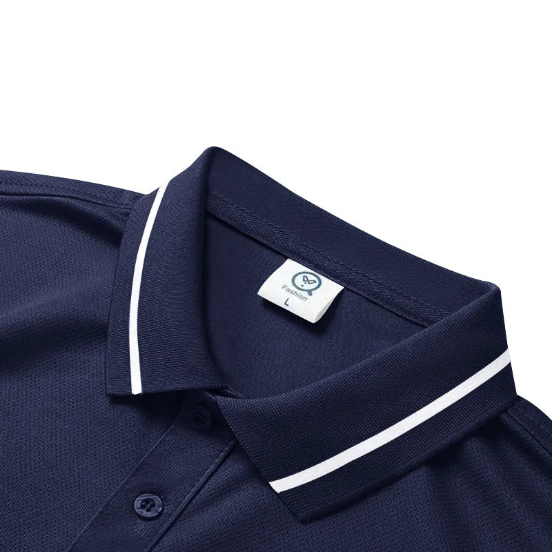 Men’s Quick-Dry Solid Color Polo Shirt