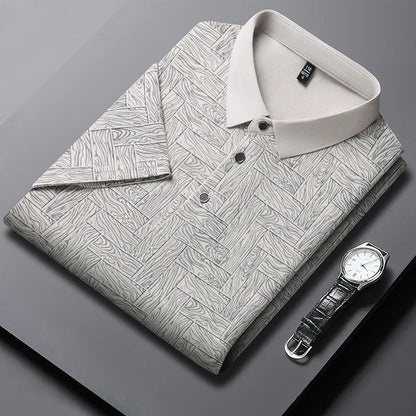 Men’s Printed Short Sleeve Polo Shirt