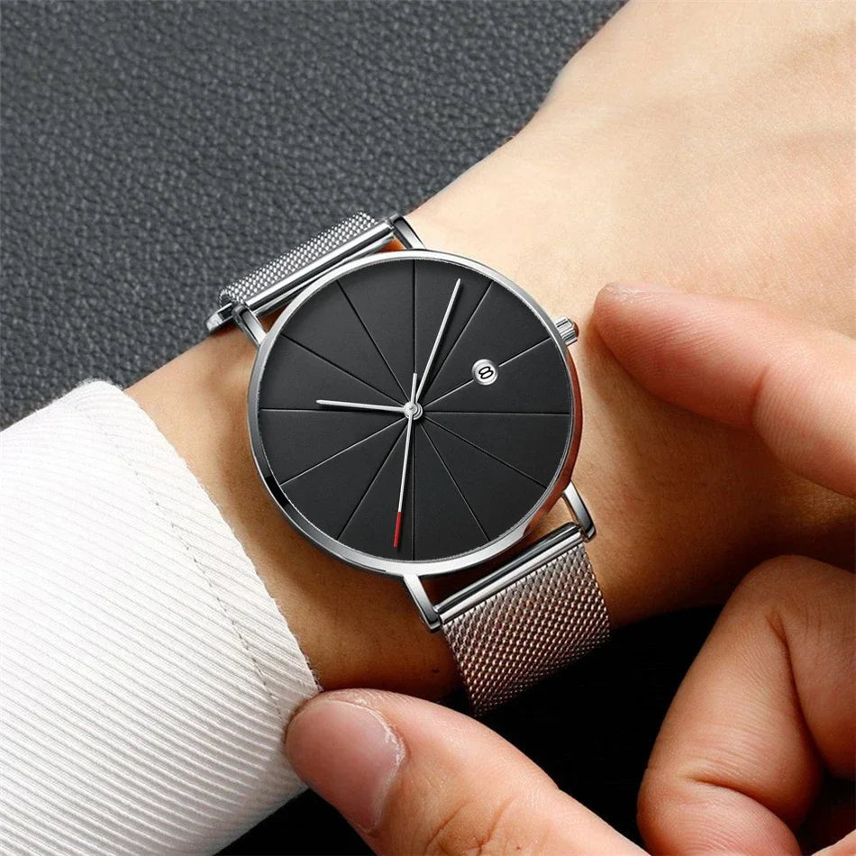 Men’s Ultra-Thin Stainless Steel Mesh Watch