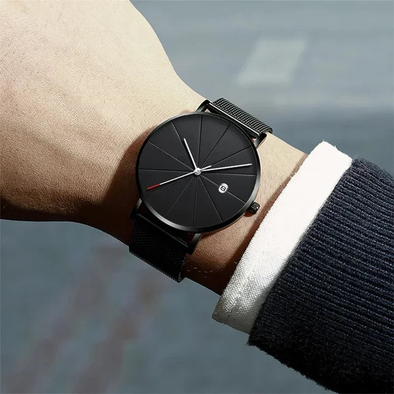 Men’s Ultra-Thin Stainless Steel Mesh Watch