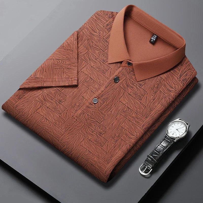 Men’s Printed Short Sleeve Polo Shirt