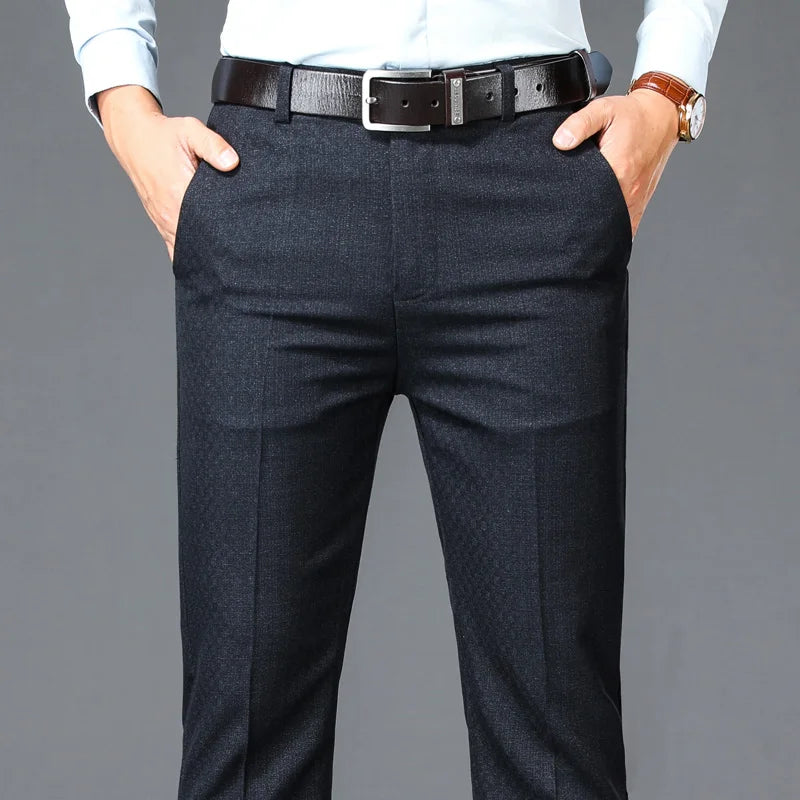 Men’s High Waist Suit Pants