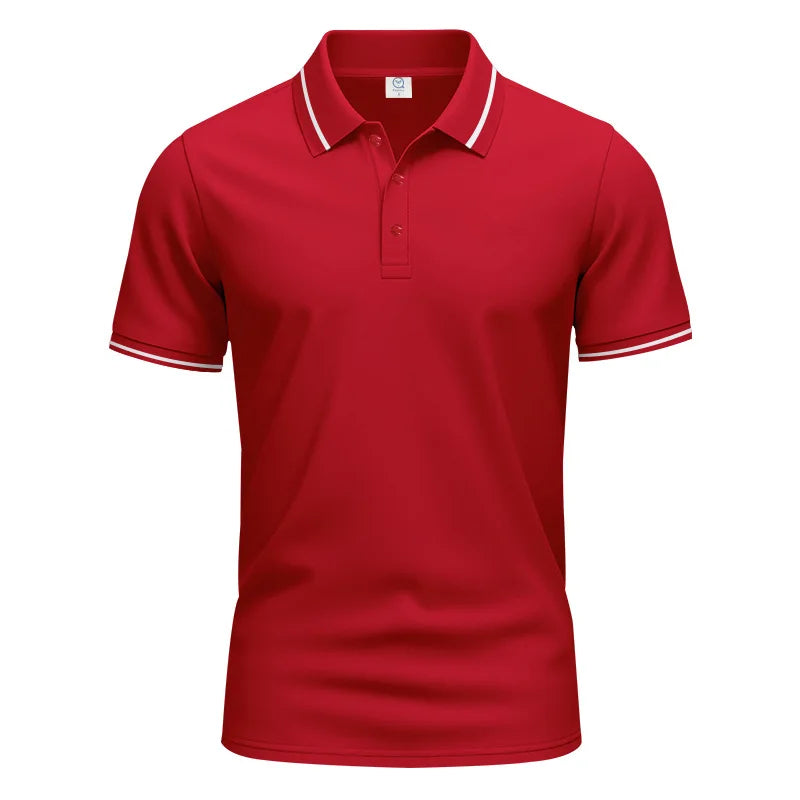 Men’s Quick-Dry Solid Color Polo Shirt