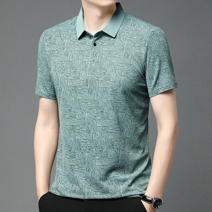 Men’s Printed Short Sleeve Polo Shirt