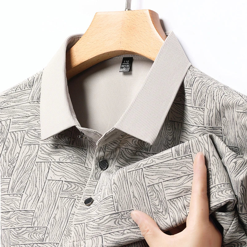 Men’s Printed Short Sleeve Polo Shirt