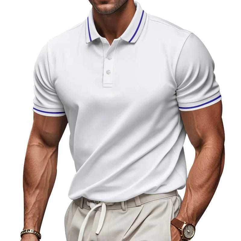 Men’s Quick-Dry Solid Color Polo Shirt