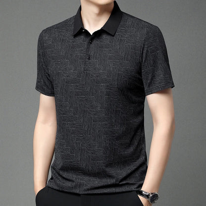 Men’s Printed Short Sleeve Polo Shirt