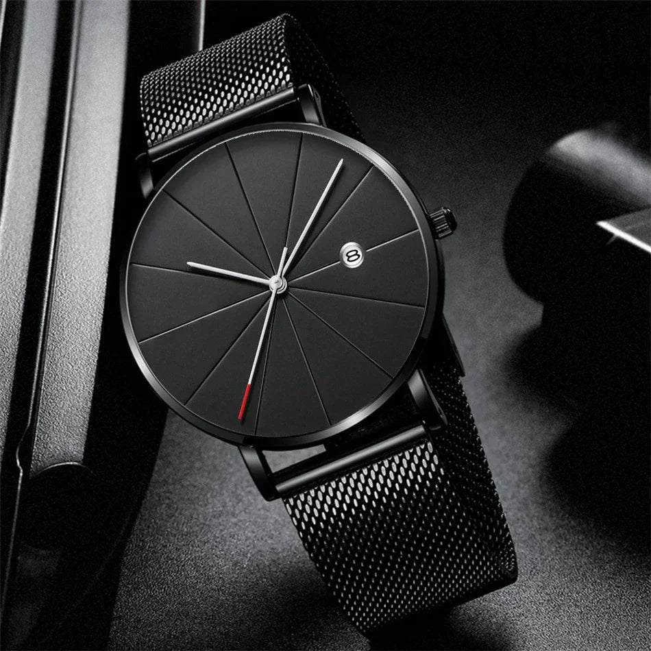 Men’s Ultra-Thin Stainless Steel Mesh Watch