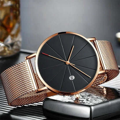 Men’s Ultra-Thin Stainless Steel Mesh Watch