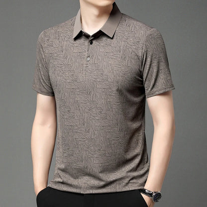 Men’s Printed Short Sleeve Polo Shirt