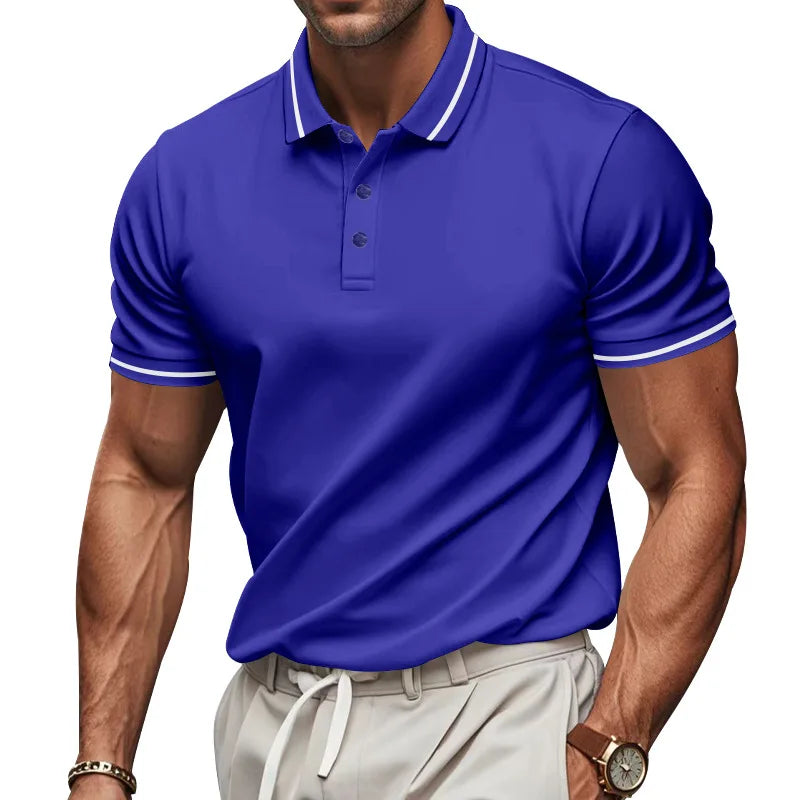 Men’s Quick-Dry Solid Color Polo Shirt