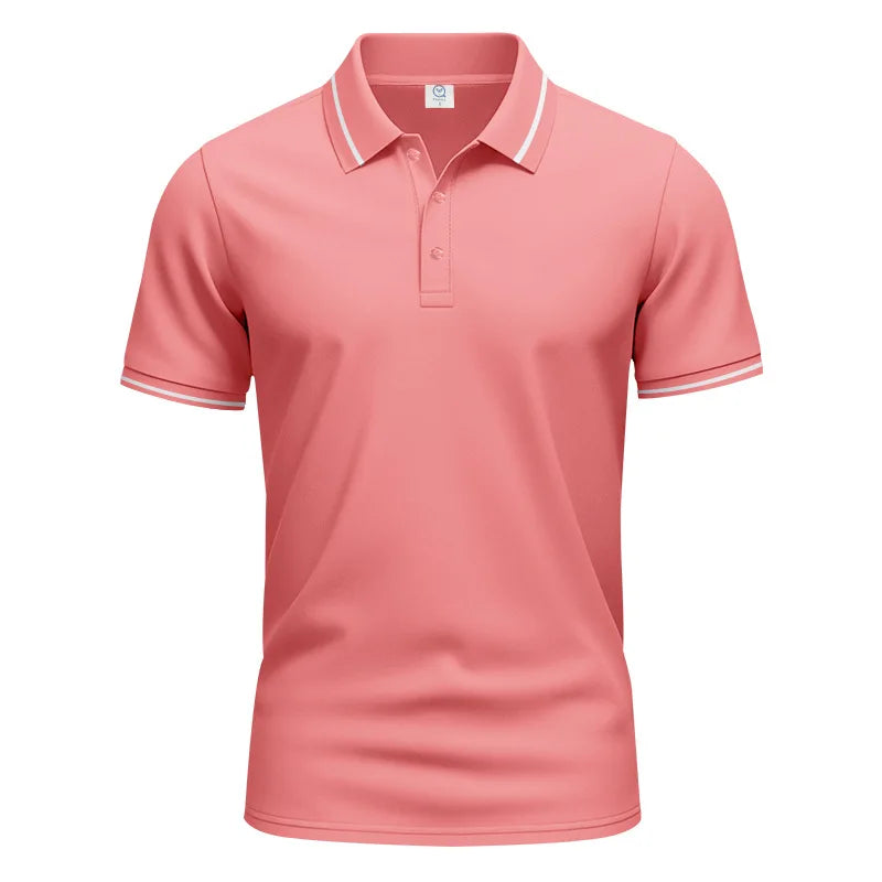Men’s Quick-Dry Solid Color Polo Shirt