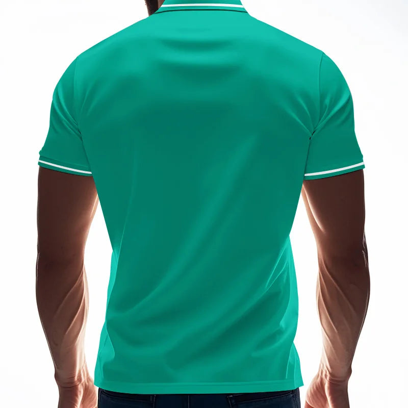 Men’s Quick-Dry Solid Color Polo Shirt