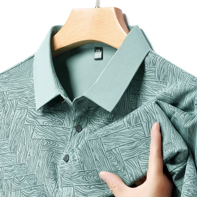 Men’s Printed Short Sleeve Polo Shirt