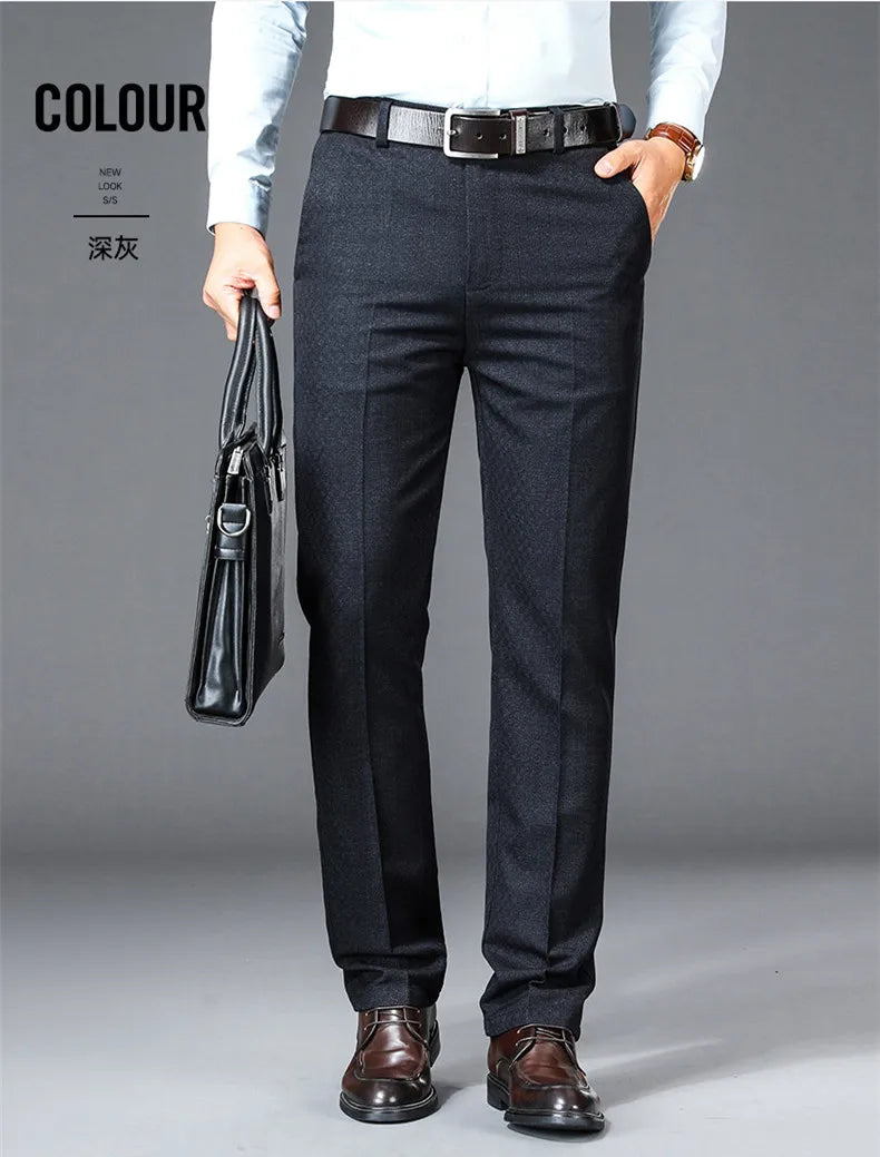 Men’s High Waist Suit Pants
