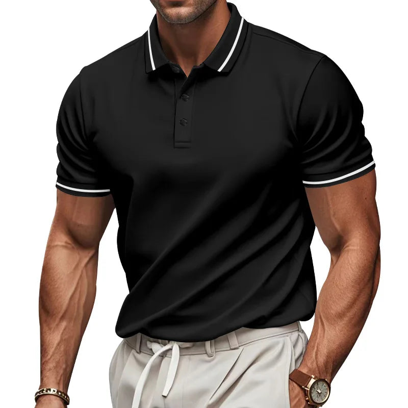 Men’s Quick-Dry Solid Color Polo Shirt