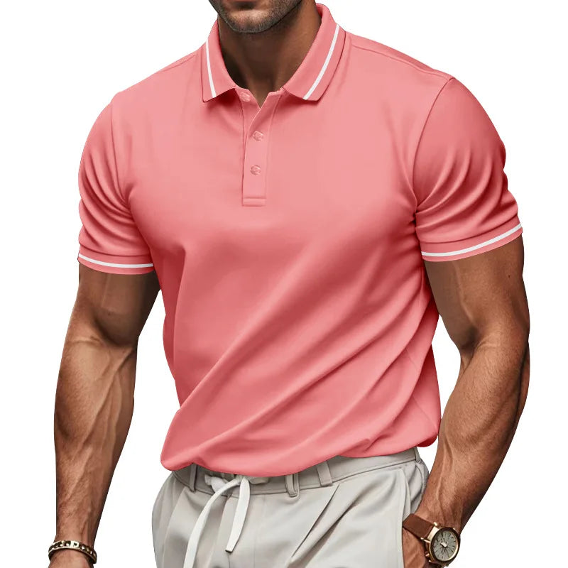 Men’s Quick-Dry Solid Color Polo Shirt
