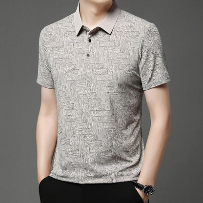 Men’s Printed Short Sleeve Polo Shirt