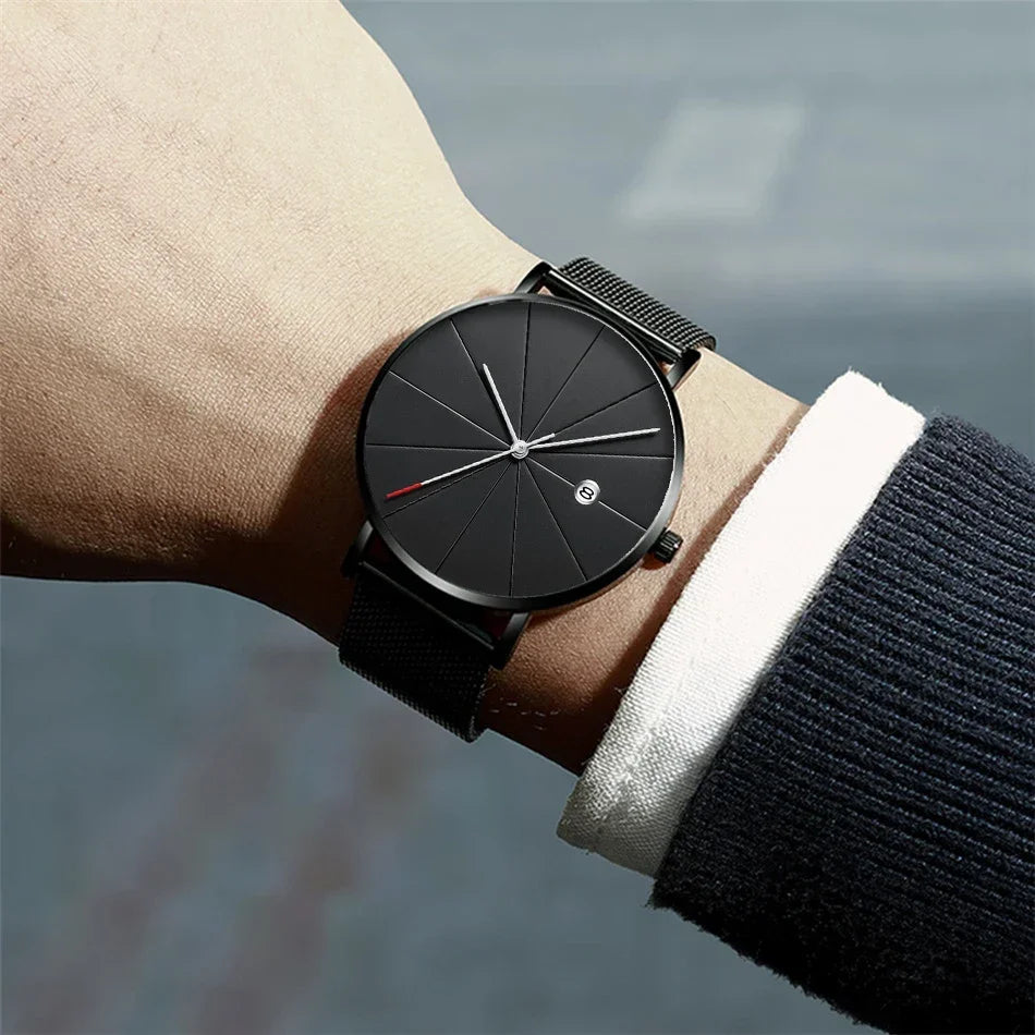 Men’s Ultra-Thin Stainless Steel Mesh Watch