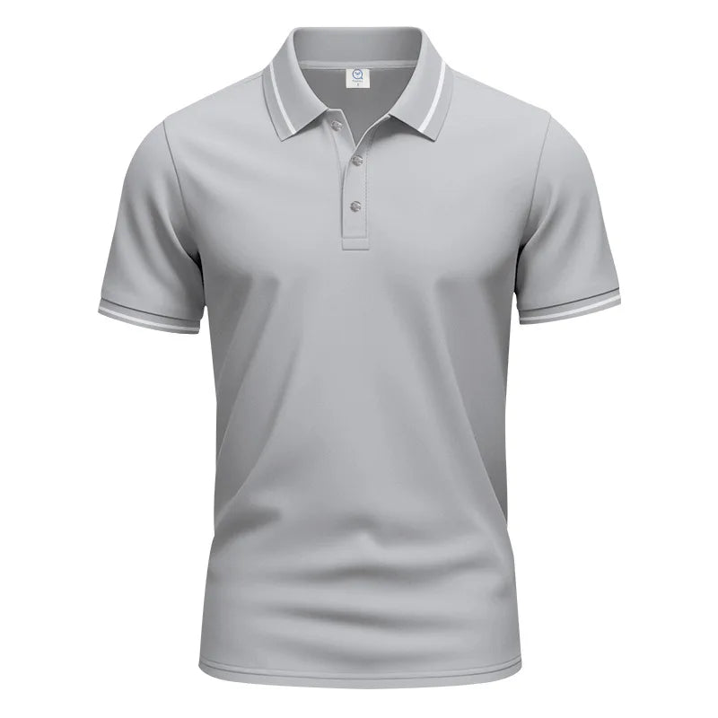 Men’s Quick-Dry Solid Color Polo Shirt